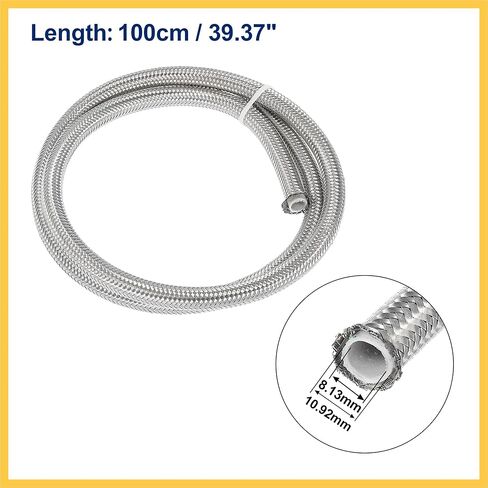 AN6 3/8 "1 متر العالمي مضفر PTFE الفولاذ المقاوم للصدأ ل E85 سيارة زيت الوقود الغاز خط خرطوم قطع غيار السيارات in Saudi Arabia