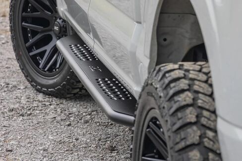 Rough Country OV2 Running Boards for Ford F-150/Lightning, F-250/F-350 SuperDuty (2015-2026) CrewCab - Contoured Side Step Bars, Easy Bolt-On Install in Saudi Arabia