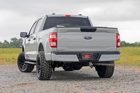 Rough Country OV2 Running Boards for Ford F-150/Lightning, F-250/F-350 SuperDuty (2015-2026) CrewCab - Contoured Side Step Bars, Easy Bolt-On Install in Saudi Arabia