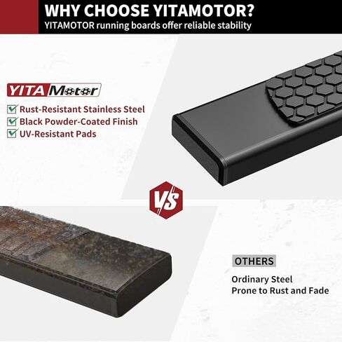 YITAMOTOR Running Boards Compatible with 2009-2018 RAM 1500, 2010-2026 RAM 2500/3500, 2019-2024 RAM 1500 Classic Crew Cab, 6 inches Side Steps Black Step Bars Nerf Bar Rails in Saudi Arabia