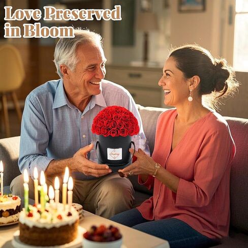 Changshunqi Flowers Roses Forever Gifts for Women - 49 Preserved Flowers Real Roses Birthday Flower Gifts for Delivery Women Wife Mother Eternal Rose for Valentines Mothers Day Gift for Mom Grandma in Saudi Arabia