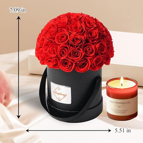 Changshunqi Flowers Roses Forever Gifts for Women - 49 Preserved Flowers Real Roses Birthday Flower Gifts for Delivery Women Wife Mother Eternal Rose for Valentines Mothers Day Gift for Mom Grandma in Saudi Arabia