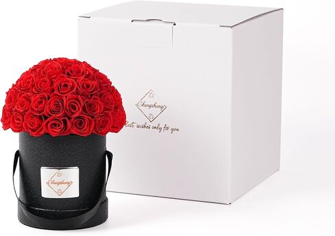 Changshunqi Flowers Roses Forever Gifts for Women - 49 Preserved Flowers Real Roses Birthday Flower Gifts for Delivery Women Wife Mother Eternal Rose for Valentines Mothers Day Gift for Mom Grandma in Saudi Arabia