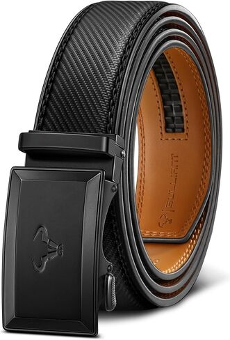BULLIANT Men Belt,Ratchet Leather Belt Click Adjustable for Men Jeans Dress Casual 1 3/8-Cut to Fit in Saudi Arabia