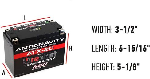 Antigravity Batteries® ATX20-HD Heavy Duty Lithium Ion Battery with Dual Polarity and Battery Management System (BMS) - 900 CCA 5.18 Pounds 30Ah - AG-ATX20-HD in Saudi Arabia
