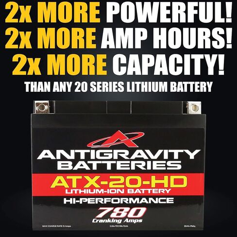 Antigravity Batteries® ATX20-HD Heavy Duty Lithium Ion Battery with Dual Polarity and Battery Management System (BMS) - 900 CCA 5.18 Pounds 30Ah - AG-ATX20-HD in Saudi Arabia