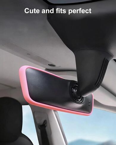 إطار حامي مرآة الرؤية الخلفية لملحقات Tesla Model 3 Y، ملحقات السيارة الوردية لغطاء مرآة الرؤية الخلفية، ديكورات السيارة الداخلية للطراز 3 Y Juniper Highland، ديكور السيارات الوردي للرؤية الخلفية in Kuwait