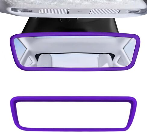 Rear View Mirror Protector Frame for Model 3/Y, Silicone Rearview Cover Edge Protection, Auto Interior Decoration Accessories, Easy Install Car Mirror Trim (Pink) in Saudi Arabia