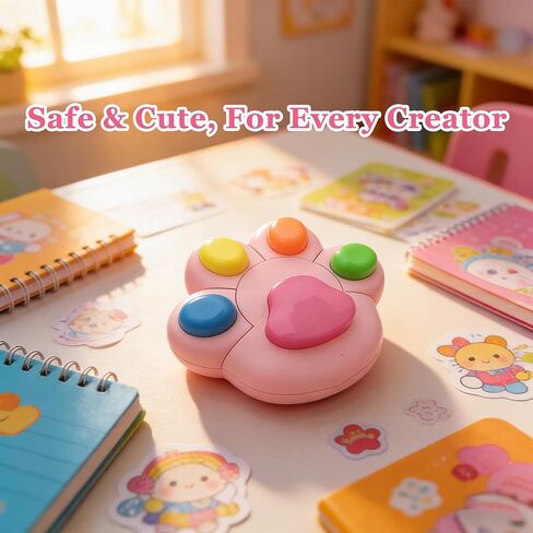 Cute Cat Paw Shaped Highlighter Set, 5 Colors Multi-Pack with Pink Base, Desktop Organizer for Students, Journaling and Note Taking in Saudi Arabia