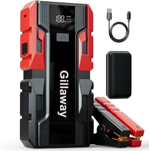 حزمة بطارية 001B 3000A Car Jump Starter (ما يصل إلى 9.0 لتر غاز ومحرك ديزل 7.0 لتر)، شاحن سيارة 12 فولت، بطارية محمولة مع بنك طاقة in Kuwait