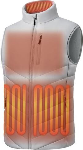 DEOLAX Men's Heated Vest with USB-C Rechargeable Battery Lightweight Waterpoor Soft Shell Quilted Heating Vest for Men in Saudi Arabia