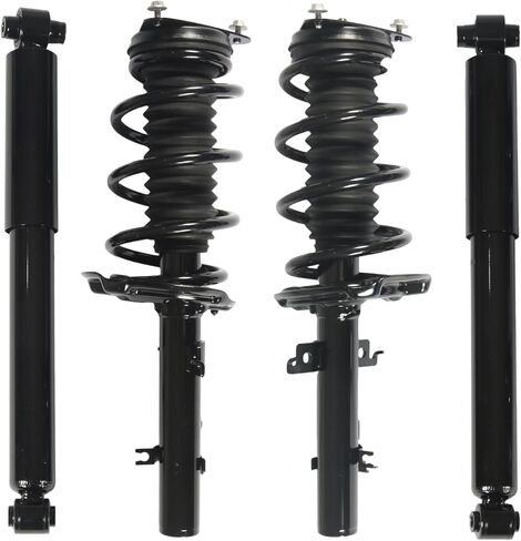 4PCS Front & Rear Struts Shock Assembly Fit For Nissan Rogue 2014-2017, Fit For Rogue Sport 2017-2020 Rear Shock Absorbers Suspension Kit w/Coil Spring Replacement 13661 13662 437328 in Kuwait