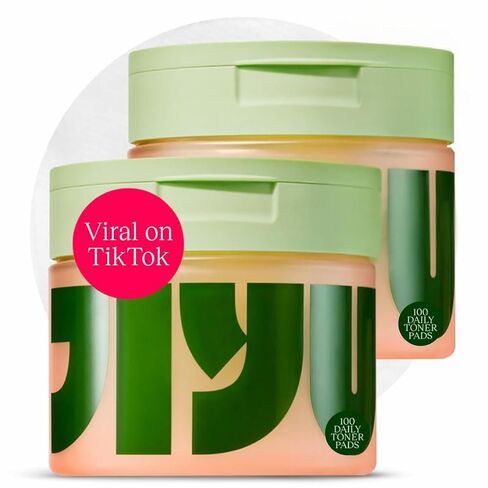 JiYu Toning Polish Pads - Korean Skincare for Dark Spots, Wrinkles & Dull Skin - Hydrating Facial Treatment with Snail Mucin, Niacinamide, Peptides & Centella - 100 Count in Kuwait