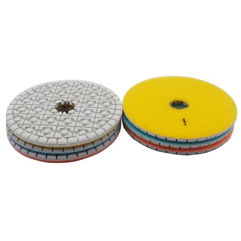 GRINCUTREX 3 Step Polishing Pad 4 Inch Diamond Flexible Polishing Disc for Granite Quartz Engineered Stone and Marble (Full Set,3PCS) in Saudi Arabia