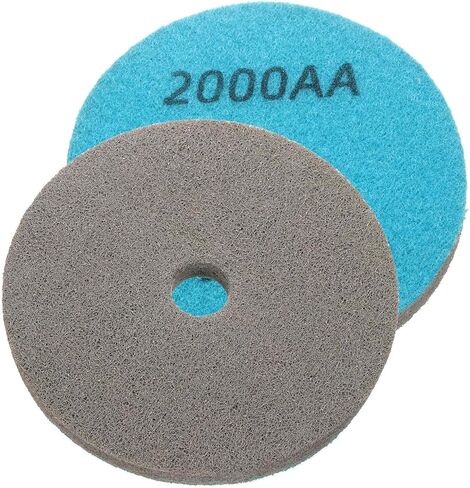 HARFINGTON قطعتان من وسادات تلميع الإسفنج الماسية بقطر 12.7 سم وقطر 1000 حبيبة من ألياف رمل الصنفرة وسادة تلميع للاستخدام الرطب للحجر والخرسانة والرخام عجلة تلميع، أخضر وردي in Kuwait