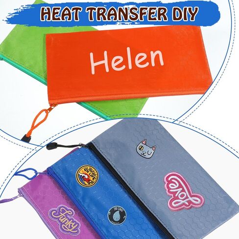 48pcs Zipper Pencil Pouch Pencil Bags 12 Colors Waterproof Pencils Bag Small Organizing Bags for Organizing Storage Office Supplies Bills Cosmetics Travel Accessories in Saudi Arabia