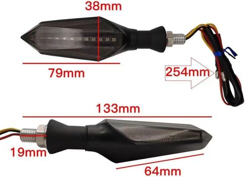 36-60V Electric Scooter LED Turn Signal Lights, Flowing Turn Signal Lights, Waterproof LED Lights, Suitable for Motorcycle and Off-Road Vehicle Modification Parts in Saudi Arabia