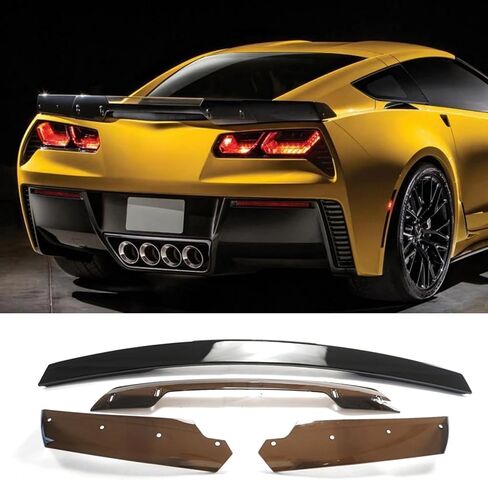 Rear Trunk Wing Spoiler for Corvette C7 Z06 2014-2019 Stage 3 Style Rear Spoiler Wing Rear Trunk Lid Wing Spoiler (Glossy Black) in Saudi Arabia