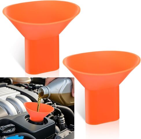 2 Pcs Flexible UTV Oil Funnel Foldable Silicone Oil Drain Change Funnel for Automotive, Cars, ATVs, Motorcycles, Boats and Trucks in Saudi Arabia