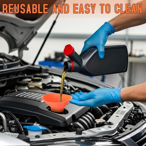 2 Pcs Flexible UTV Oil Funnel Foldable Silicone Oil Drain Change Funnel for Automotive, Cars, ATVs, Motorcycles, Boats and Trucks in Saudi Arabia
