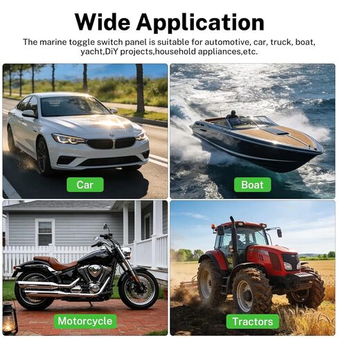 FIRMERST 12V 30A IP67 مفتاح تبديل مقاوم للماء، مثبت على السطح محمي، سلك مسبق 14AWG، أضواء المقطورة/قارب/دراجة نارية LED in Kuwait