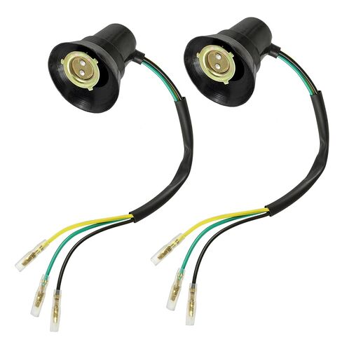 Caltric 2X Headlight Socket Cord Compatible with Yamaha Banshee 350 YFZ350 1987 1988 1989 1990 1991 1992 1993 1994 1995 in Saudi Arabia