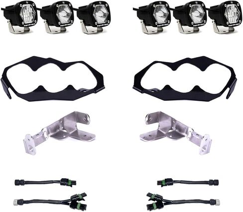 مجموعة المصابيح الأمامية LED Triple S1 من Baja Designs لـ Can-Am Maverick R UTV in Saudi Arabia