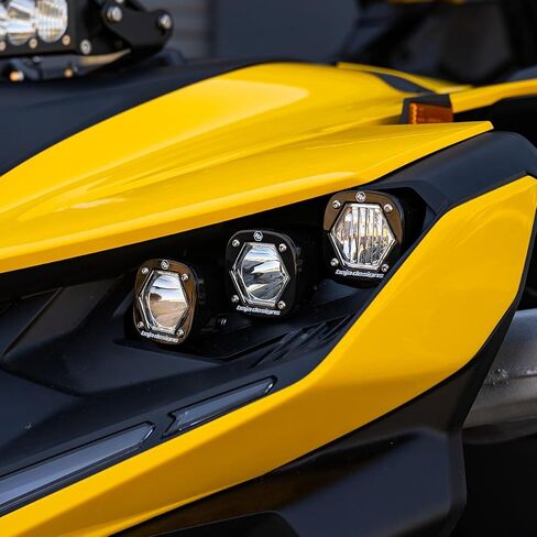 مجموعة المصابيح الأمامية LED Triple S1 من Baja Designs لـ Can-Am Maverick R UTV in Saudi Arabia