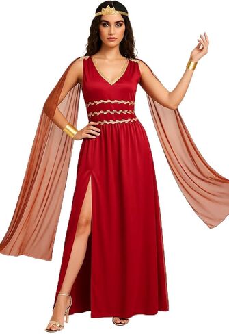 Morph Regal Greek Goddess Costume Women, Egyptian Goddess Costumes, Toga Costume Woman, Halloween Costumes For Women in Saudi Arabia