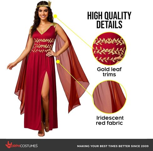 Morph Regal Greek Goddess Costume Women, Egyptian Goddess Costumes, Toga Costume Woman, Halloween Costumes For Women in Saudi Arabia