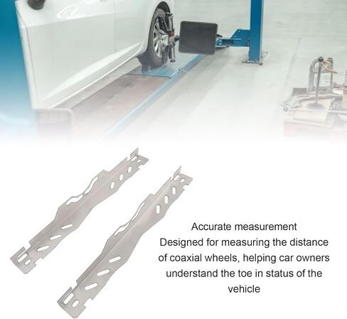 Wheel Alignment Tool Plate, Stainless Steel Toe Alignment Tool, Universal Fit with 2 Tape Measures - Anti - Drop Groove, Precise Measurement Tech, DIY SUV and Sedan in Kuwait