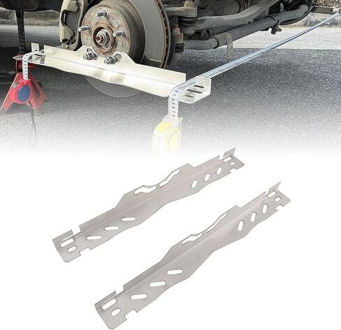 Wheel Alignment Tool Plate, Stainless Steel Toe Alignment Tool, Universal Fit with 2 Tape Measures - Anti - Drop Groove, Precise Measurement Tech, DIY SUV and Sedan in Kuwait