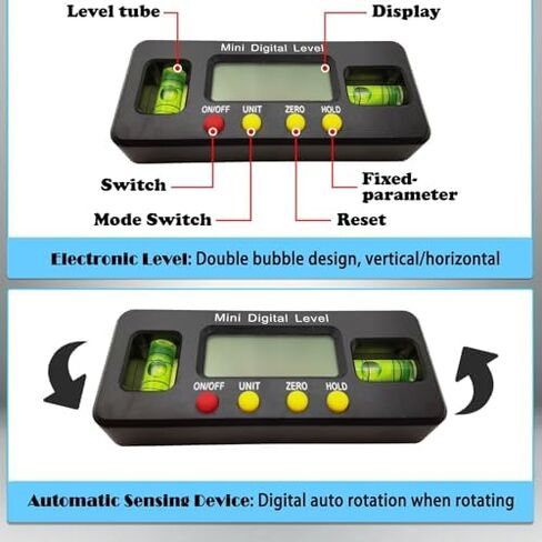 Digital Steering Wheel Level Tool - Car Steering Wheel Alignment Aid, Adjustable ±90°, Electronic Level Meter in Saudi Arabia