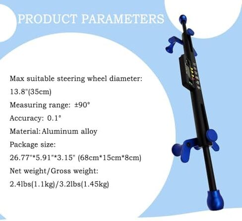 Digital Steering Wheel Level Tool - Car Steering Wheel Alignment Aid, Adjustable ±90°, Electronic Level Meter in Saudi Arabia