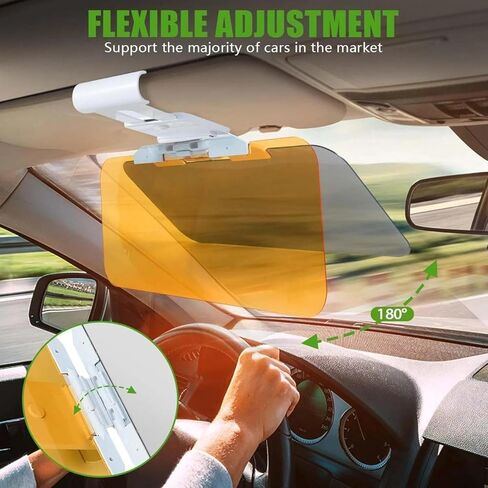 2 Pack Sun Visor Extender for Car Anti-Glare Reflect Light Sun Visor Anti-Ultraviolet Car Visor Extender Sun Blocker Day and Night Dual-Use for Safe Driving in Saudi Arabia