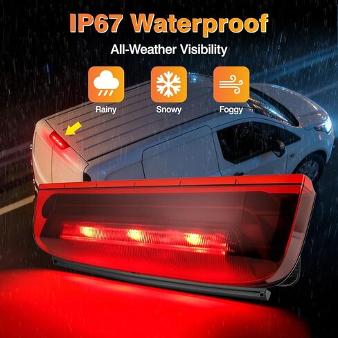 مجموعة مصابيح الفرامل الثالثة لمصابيح التوقف العالية في المنتصف متوافقة مع 2014-2023 Ford Transit Connect، 2014-2020 Ford Transit Custom Repalces 923-299، DT1Z13A613A in Kuwait