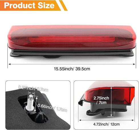 مجموعة مصابيح الفرامل الثالثة لمصابيح التوقف العالية في المنتصف متوافقة مع 2014-2023 Ford Transit Connect، 2014-2020 Ford Transit Custom Repalces 923-299، DT1Z13A613A in Kuwait