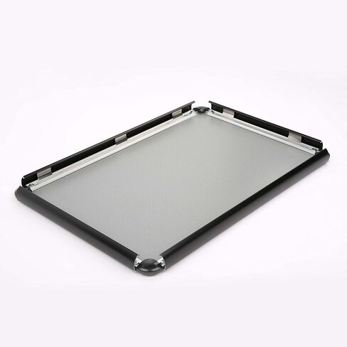 Snap Poster Frame 20x30 Inch Black 1" Aluminum Profile Front Loading Wall Mounting Photo Picture Document Sign Holder Round Corner Anti Glare Cover in Saudi Arabia