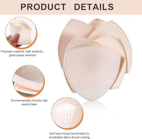 12 Pairs Sports Bra Pads Inserts Removable Triangle Bra Pads Inserts Edge-Sewn Bras Cups Insert For Woman Sports Bras in Saudi Arabia