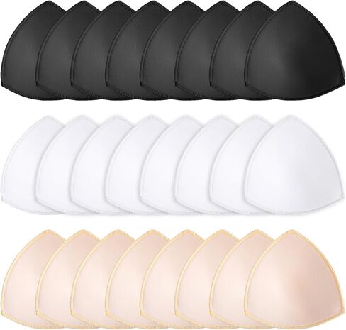 12 Pairs Sports Bra Pads Inserts Removable Triangle Bra Pads Inserts Edge-Sewn Bras Cups Insert For Woman Sports Bras in Saudi Arabia