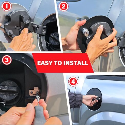 Daeiclru Gas Cap Cover Compatible with Toyota Tacoma 2024 2025, Fuel Filler Door Locking Gas Tank Cap Cover Car Fuel Tank Cap Replacement Accessores in Saudi Arabia