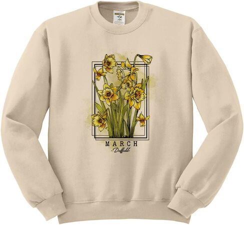 March Birth Flower Daffodil Sweatshirt Unisex in Saudi Arabia