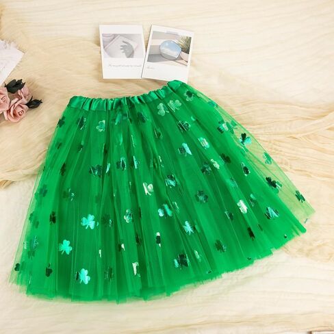 مجموعة أزياء عيد القديس باتريك، تنورة توتو خضراء من التول وعصابة رأس ونظارات شمسية، مجموعة إكسسوارات أزياء للنساء in Kuwait