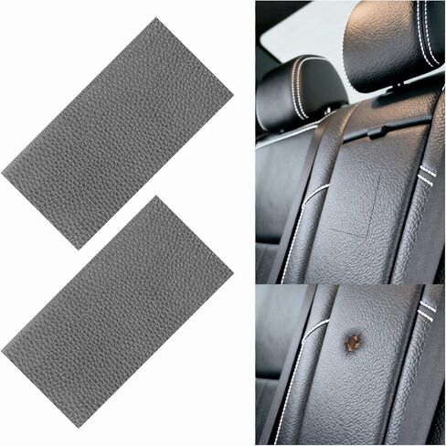 2PCS 8×4 Inch PU Leather Patch for Car Seat Repair,Self-Adhesive Leather Repair Patch Tape Vinyl Repairs Kit,Portable Car Leathers Repairs Kit for Cars Upholstery Seat,Furniture in Saudi Arabia