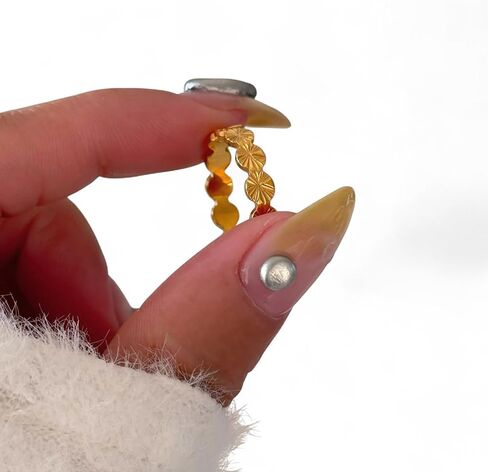 18K Gold-Plated Dainty Flower Ring for Women - Non-Tarnish, Waterproof, Hypoallergenic Stainless Steel Band - Elegant Everyday Jewelry in Saudi Arabia