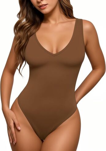 Womens Sexy Plunge Deep V Neck Thong Bodysuit Backless Sleeveless Tank Top Body Suit Going Out Summer Tops 2026 in Kuwait