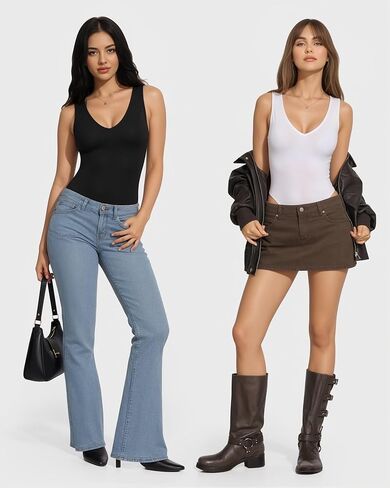 Womens Sexy Plunge Deep V Neck Thong Bodysuit Backless Sleeveless Tank Top Body Suit Going Out Summer Tops 2026 in Kuwait