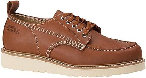 Men's Crepe Wedged Sole Work Oxford, 8.5 D(M) US, Tan in Saudi Arabia