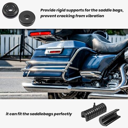 Benlari Saddlebag Rubber Mounts Saddle Bags Support Cushion Grommets Mount Hardware 1996-2013 Compatible for Harley Davidson Touring Electra Street Road Glide Road King FLHR FLHTC FLHX in Saudi Arabia