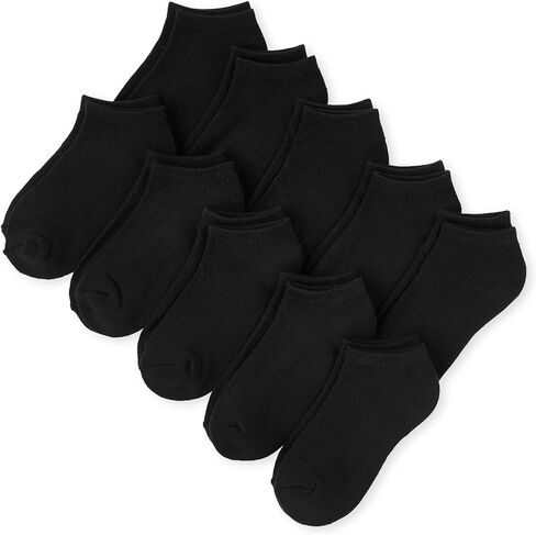 The Children's Place Girls' Low Cut Variety Ankle Socks 6-Pack, Muted Striped Pack, Small in Saudi Arabia